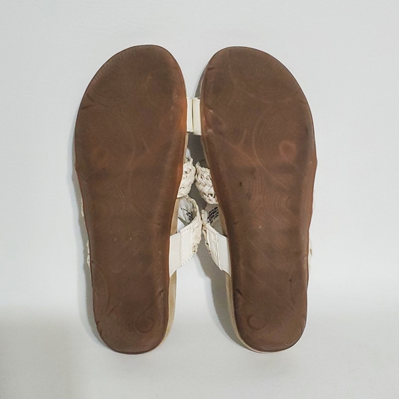 BareTraps Jonelle Women's Braided Sandals - White and Tan Size 7 1/2 - Picture 6 of 7